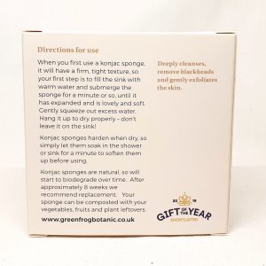 Konjac ansiktssvamp - Konjac svamp vegansk - konjac sponge - bakside