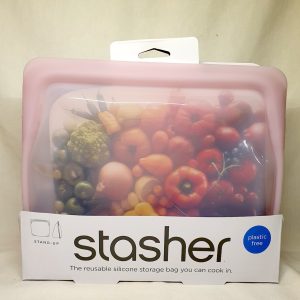Stasher silikonpose stand up rosa quartz 1.6 liter - Forside